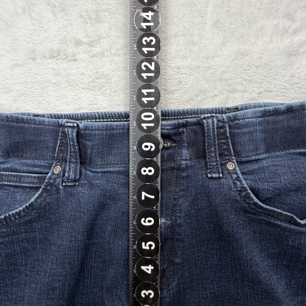 Lee Jeans Mens 34x30 Blue Dark Wash Extreme Motion Slim Fit Straight Leg - Picture 5 of 8